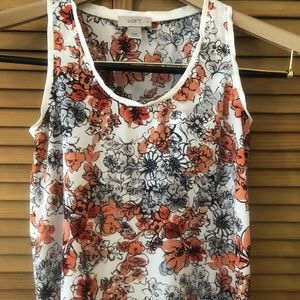 LOFT Ann Taylor XXSP Floral Sleeveless Blouse
